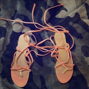 Lace up tie up sandals